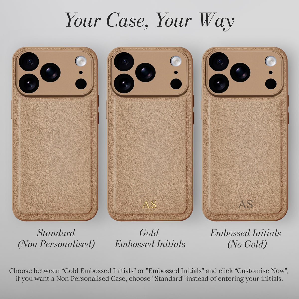 Your case, your way - personalisation options