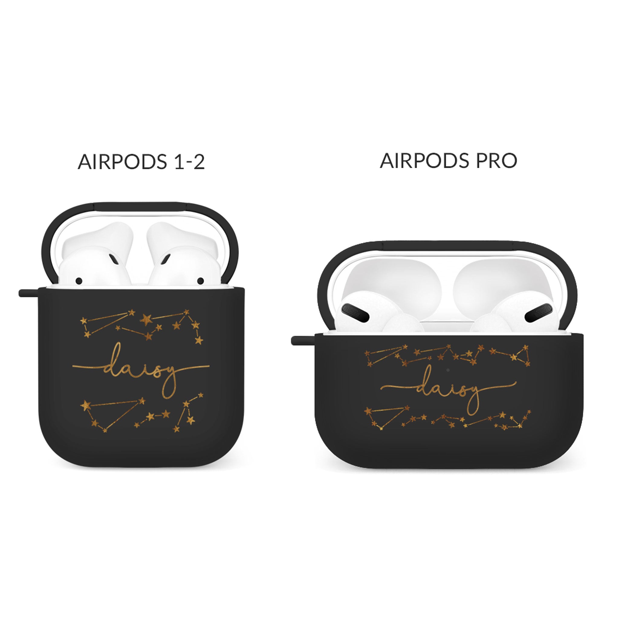Personalised Soft AirPods Case Cover Custom Name Stars Space Constellations