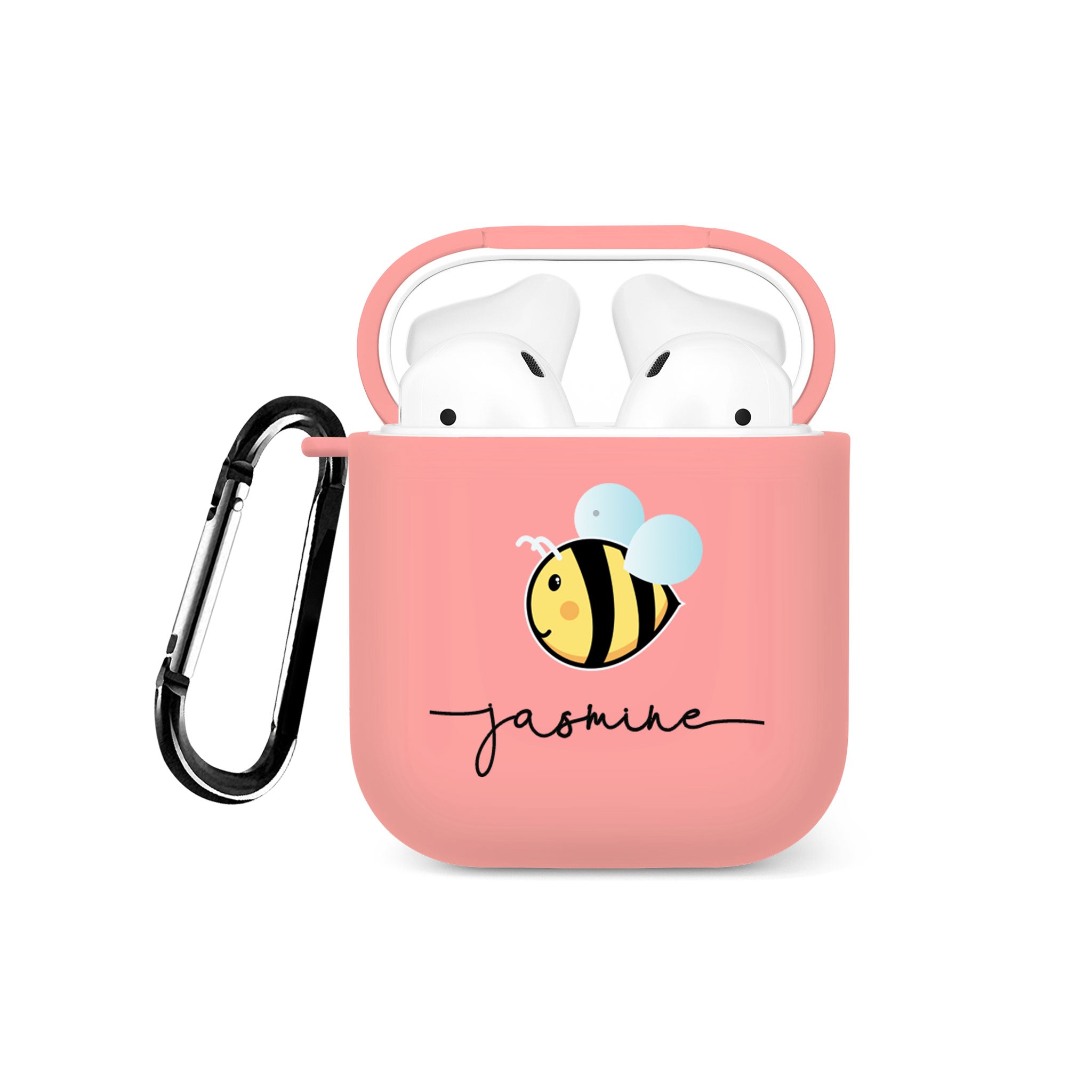 Personalised Soft AirPods Case Cover Custom Name Bumblebee Busy Bee