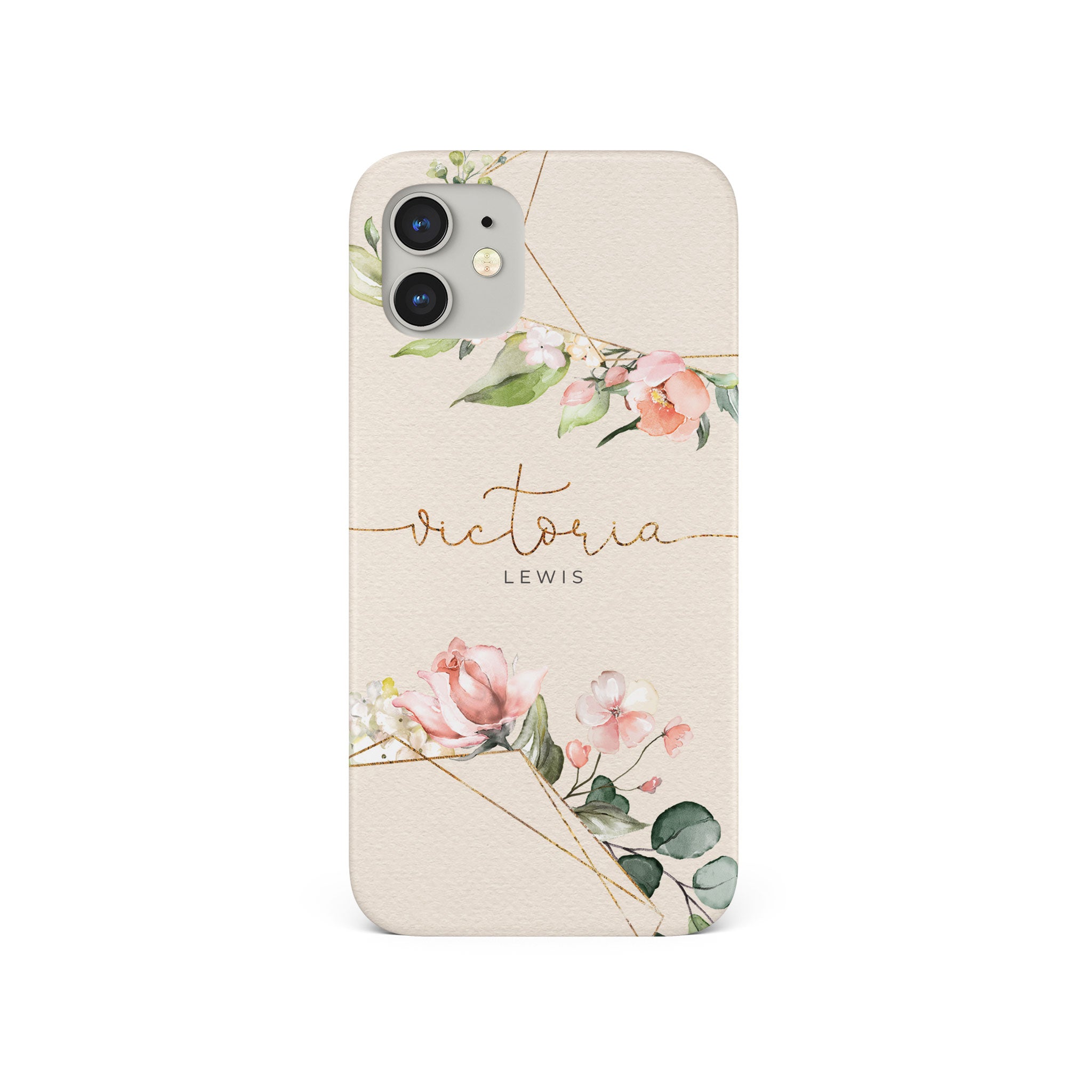 Personalised Hard Phone Case Floral Vintage Shabby Chic Blossom Branch