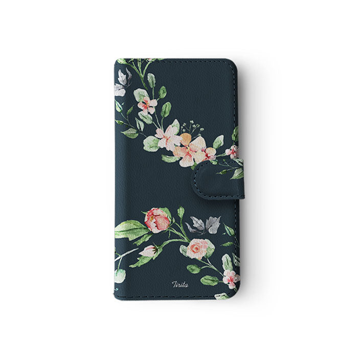 Wallet Flip Case Blossom Branch Spring Peach Roses