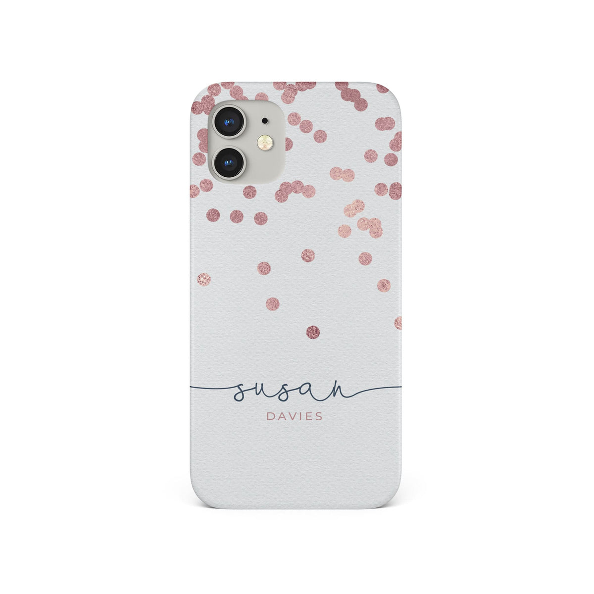 Personalised Hard Phone Case Polkadot Rain