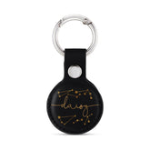 Personalised AirTag Case Keyring Holder Keychain Holder for Air Tag Tracking Device Sarts Galaxy Gold on Black