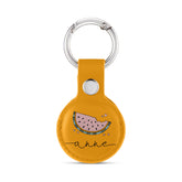 Personalised AirTag Case Keyring Holder Keychain Holder for Air Tag Tracking Device Watermellon Slice Name on Yellow