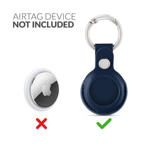 Personalised AirTag Case Keyring Holder Keychain Holder for Air Tag Tracking Device Initials Hollow Bold on Blue