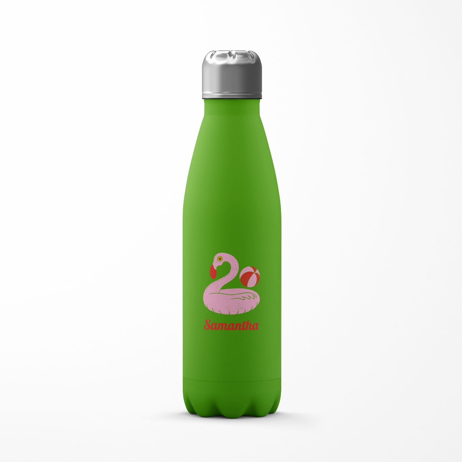 Personalised Water Bottle Flamingo Float