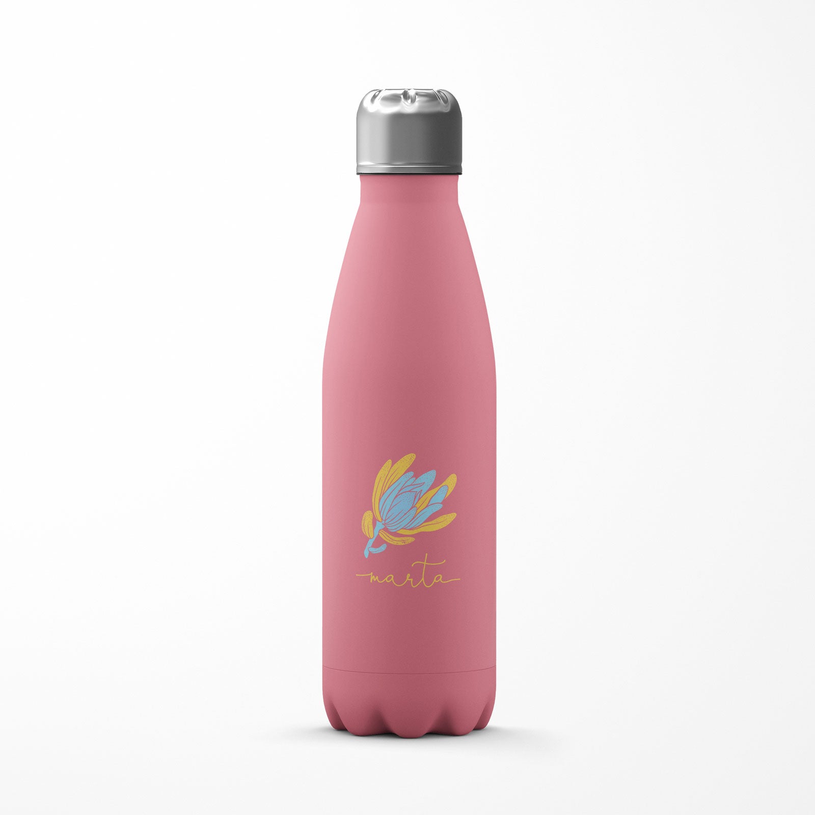 Personalised Water Bottle Exotic Flower