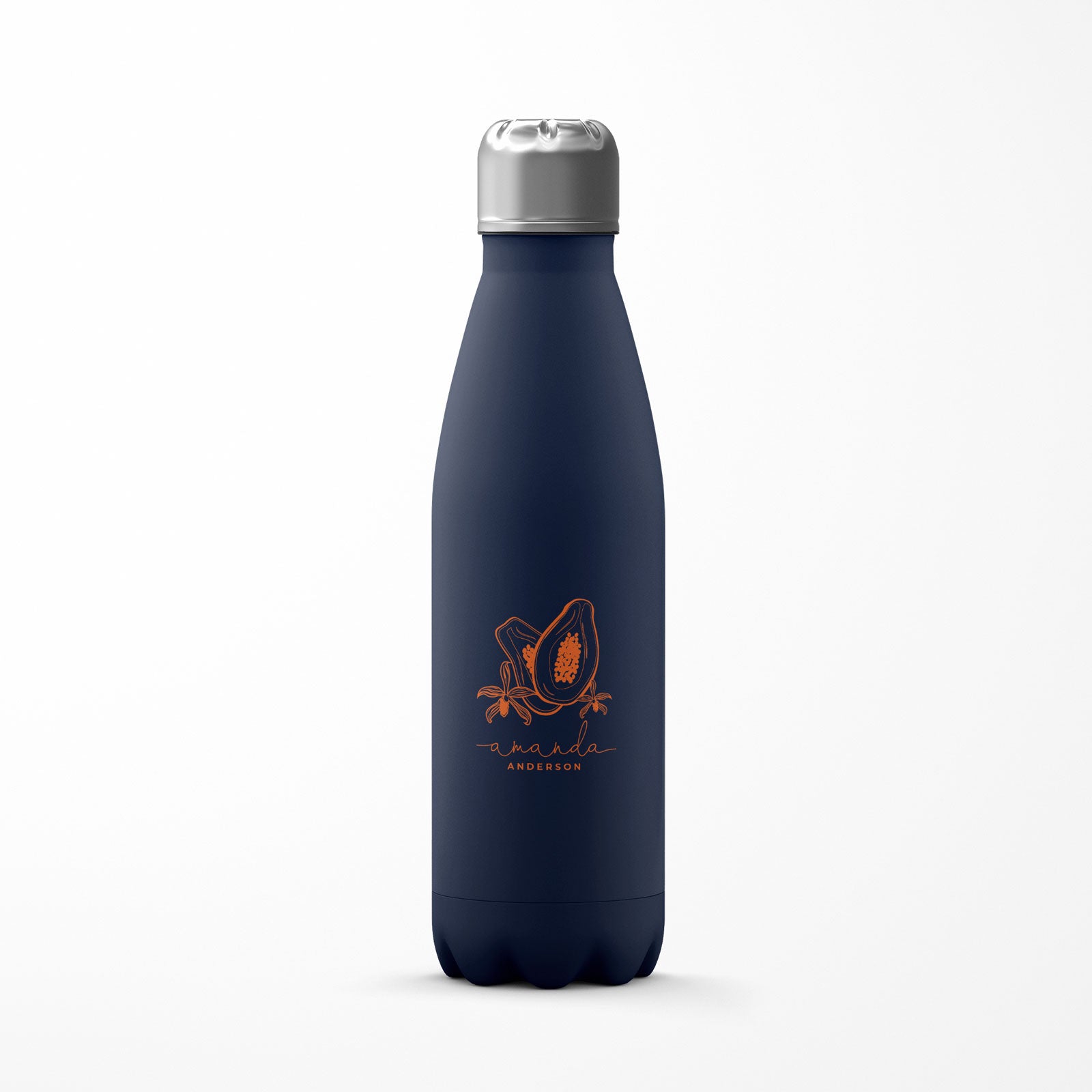 Personalised Water Bottle Papaya Fruit Summer