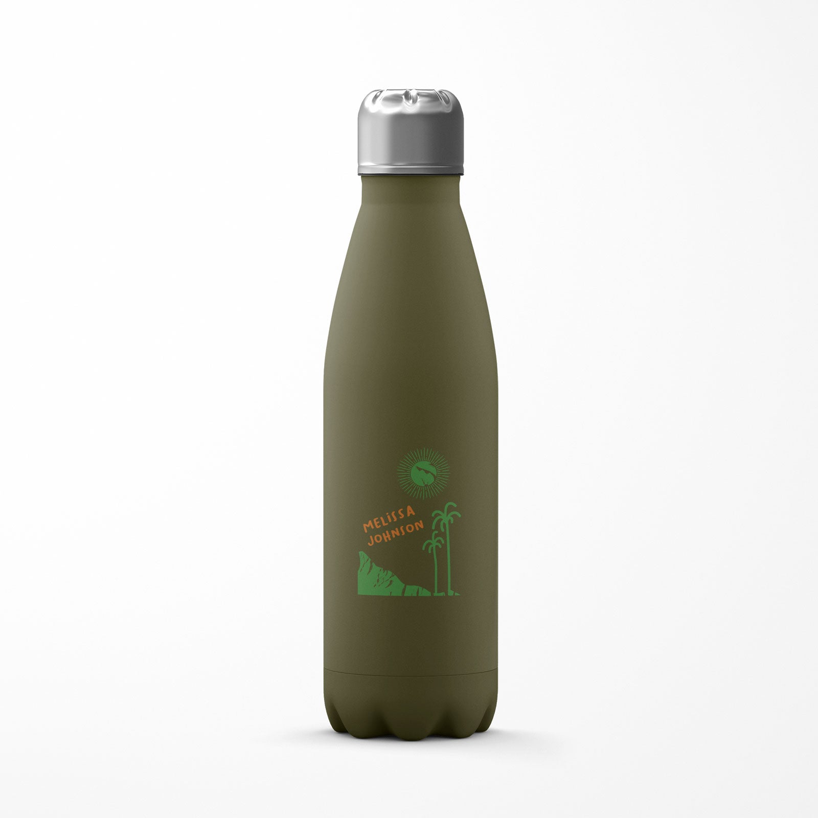 Personalised Water Bottle Tropical Night