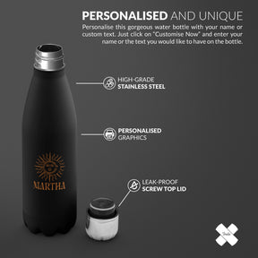 Personalised Water Bottle Sun And Moon