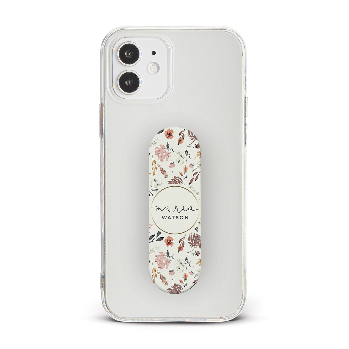 Personalised Phone Grip Holder Finger Strap Floral Wild Field Flowers