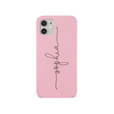 Personalised Hard Phone Case Name Handwritten on Pink