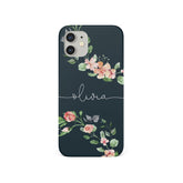 Personalised Hard Phone Case Custom Name Spring Blossom Branch