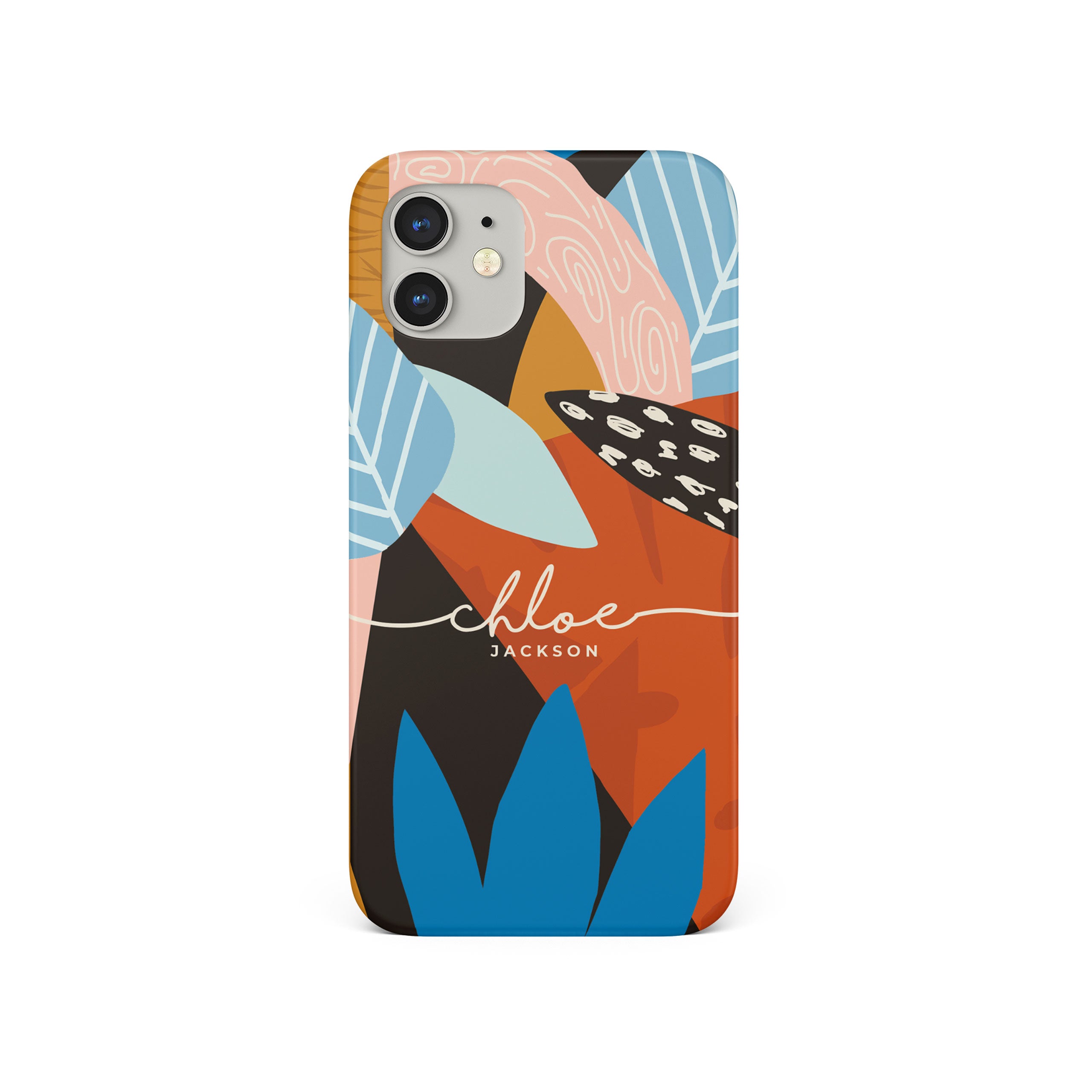 Personalised Hard Phone Case Funky Floral Abstract Hawaiian Tropic