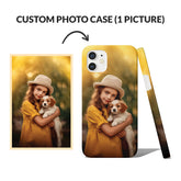Custom Photo Phone Case, Personalised Picture Image Customized Design Unique Photo Gift - Single Photo