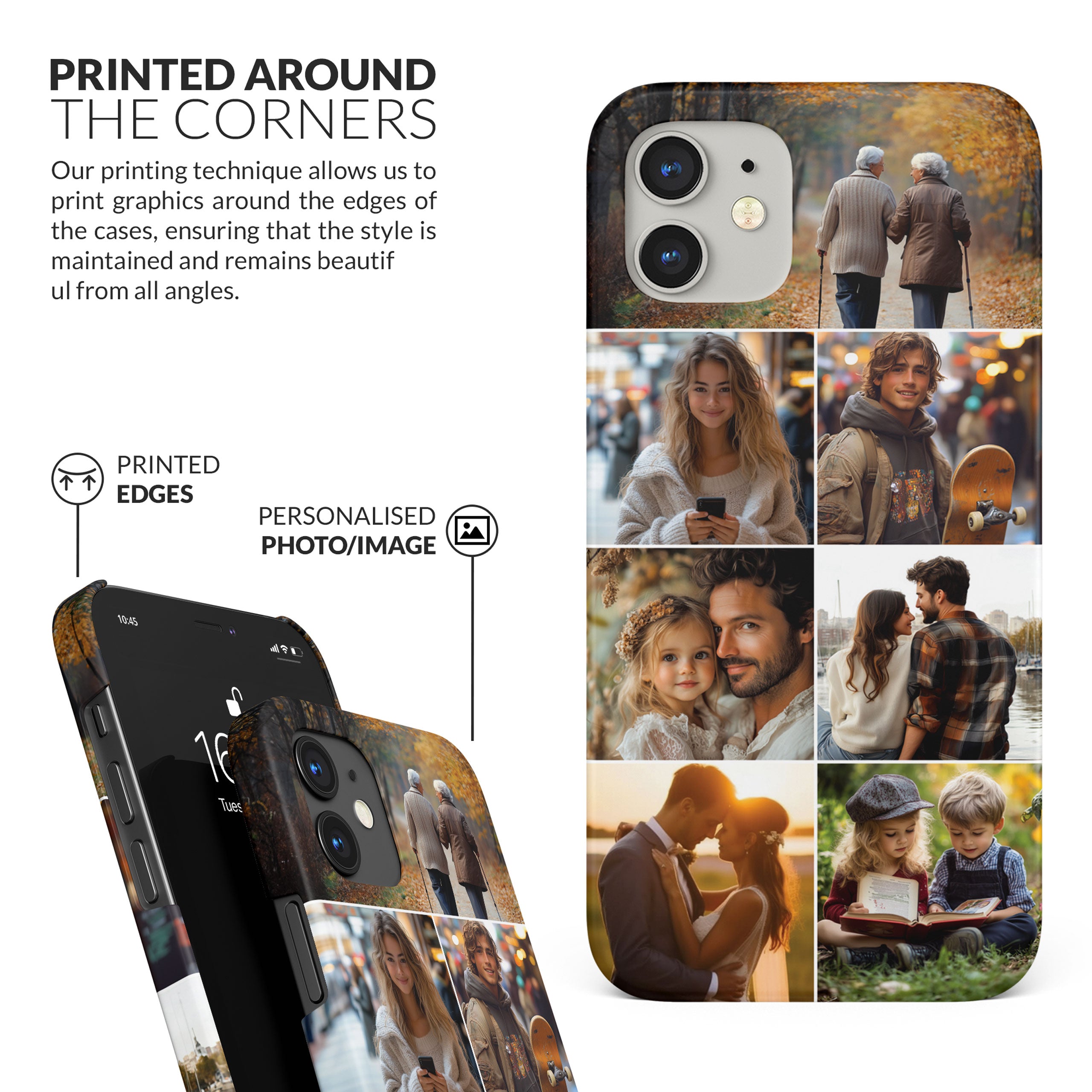 Custom Photo Phone Case, Personalised Picture Image Customized Design Unique Photo Gift - Seven Photos Collage