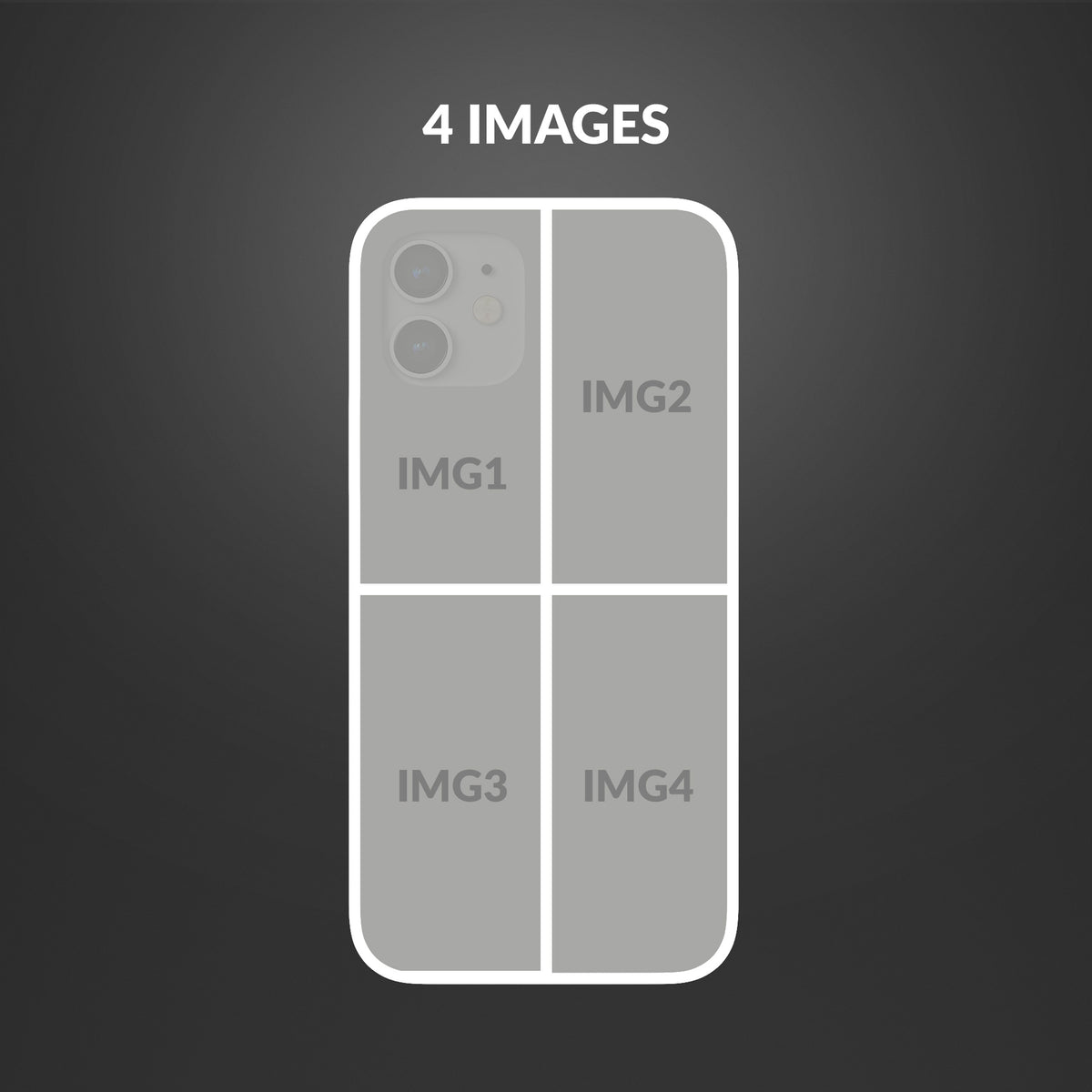 Personalised Custom Photo Hard Phone Case 4 Photos with Heart