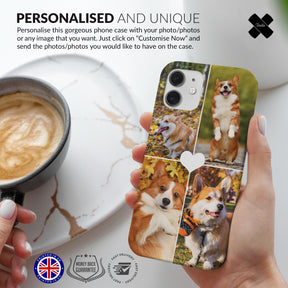 Personalised Custom Photo Hard Phone Case 4 Photos with Heart