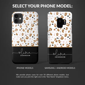 Personalised Hard Phone Case Custom Name Red Poppy Flowers