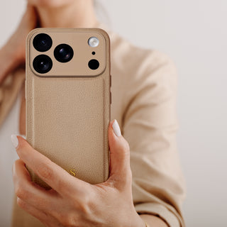 Smart and stylish for every occasion - leather iPhone case in hand