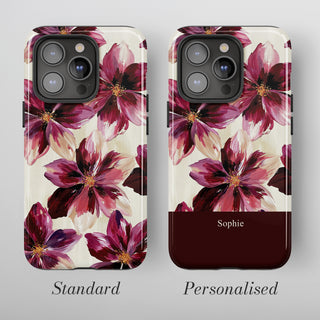 Tough Case MagSafe Mulberry Bloom, standard or personalised with your name on the colour band