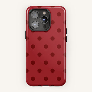 Tough Case MagSafe Claret Polka Dots, front view