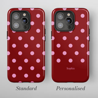 Tough Case MagSafe Candy Polka Dots, standard or personalised with your name on the colour band