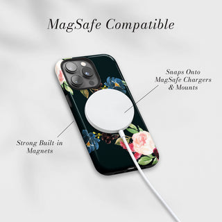 Tough Case MagSafe Velvet Rose, snaps onto MagSafe chargers and mounts