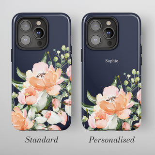 Tough Case MagSafe Peony Dusk, standard or personalised with your name printed on the design