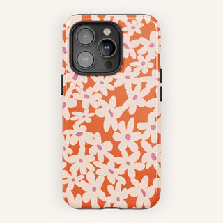 Tough Case MagSafe Tangerine Daisy, front view