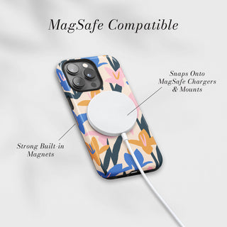 Tough Case MagSafe Lily Pond, snaps onto MagSafe chargers and mounts