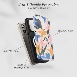 Tough Case MagSafe Lily Pond, two layer protection with soft TPU liner and hard PC shell