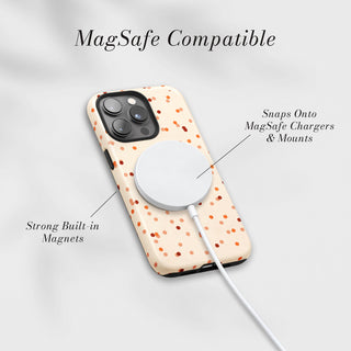 Tough Case MagSafe Spice Speckle, snaps onto MagSafe chargers and mounts