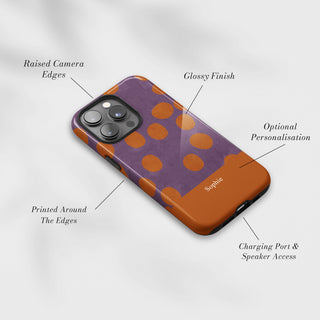 Tough Case MagSafe Twilight Dots, raised camera edges, glossy finish and port access