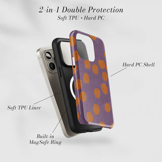 Tough Case MagSafe Twilight Dots, two layer protection with soft TPU liner and hard PC shell