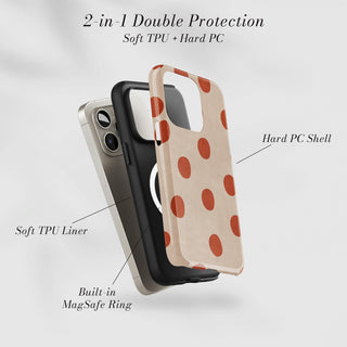 Tough Case MagSafe Brick Dots, two layer protection with soft TPU liner and hard PC shell