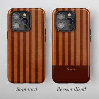 Tough Case MagSafe Chestnut Stripe, standard or personalised with your name on the colour band