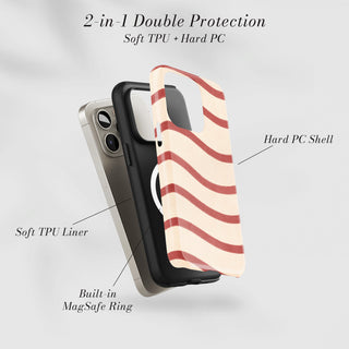 Tough Case MagSafe Berry Wave, two layer protection with soft TPU liner and hard PC shell