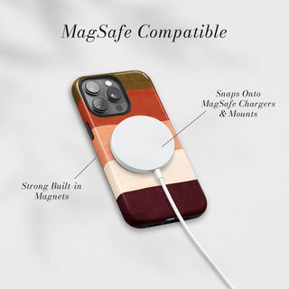 Tough Case MagSafe Harvest Layers, snaps onto MagSafe chargers and mounts