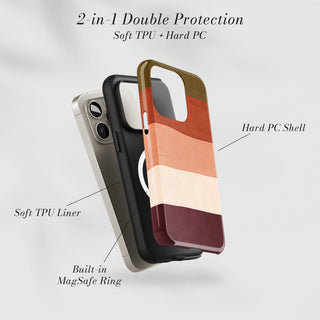 Tough Case MagSafe Harvest Layers, two layer protection with soft TPU liner and hard PC shell