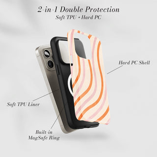 Tough Case MagSafe Sorbet Swirl, two layer protection with soft TPU liner and hard PC shell