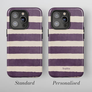 Tough Case MagSafe Violet Stripe, standard or personalised with your name printed on the design