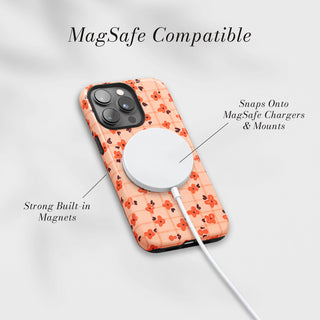 Tough Case MagSafe Picnic Posy, snaps onto MagSafe chargers and mounts