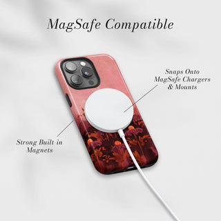 Tough Case MagSafe Dusk Meadow, snaps onto MagSafe chargers and mounts