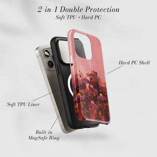 Tough Case MagSafe Dusk Meadow, two layer protection with soft TPU liner and hard PC shell