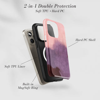 Tough Case MagSafe Heather Haze, two layer protection with soft TPU liner and hard PC shell