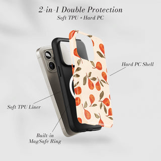 Tough Case MagSafe Autumn Pear, two layer protection with soft TPU liner and hard PC shell