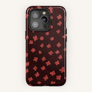 Tough Case MagSafe Oxblood Ditsy, front view
