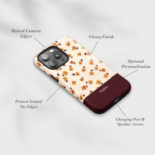 Tough Case MagSafe Honey Ditsy, raised camera edges, glossy finish and port access