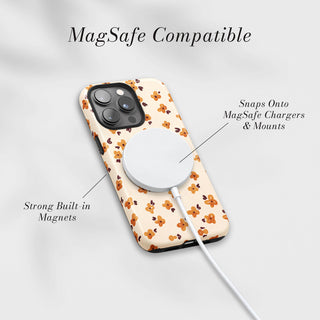 Tough Case MagSafe Honey Ditsy, snaps onto MagSafe chargers and mounts